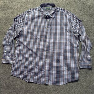 Lauren‎ Ralph Lauren Plaid Dress Shirt Tall Fit Performance Stretch 20 36/37